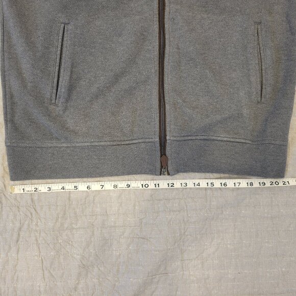 Jos. A. Bank Textured Mock Neck Full Zip, Extra Large XL, Grey - Picture 8 of 10